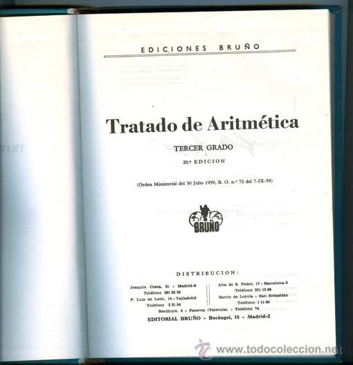 Libros de segunda mano: TRATADO DE ARITMETICA ( 3er. GRADO) - 1968 - Foto 2
