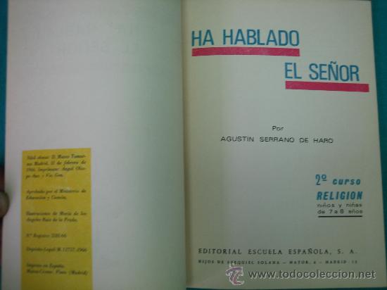 Libros de segunda mano: 2C&ordm; de Religion por A Serrano de Haro 1966 - Foto 2