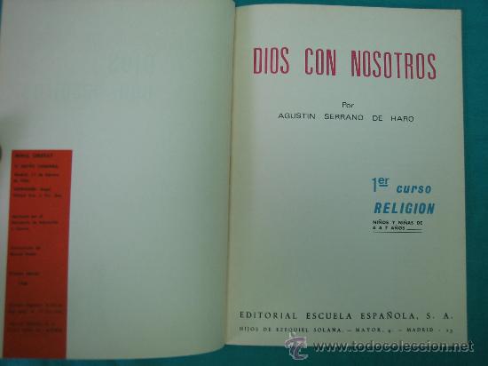 Libros de segunda mano: 1C&ordm; de Religion por A Serrano de Haro 1966 - Foto 2