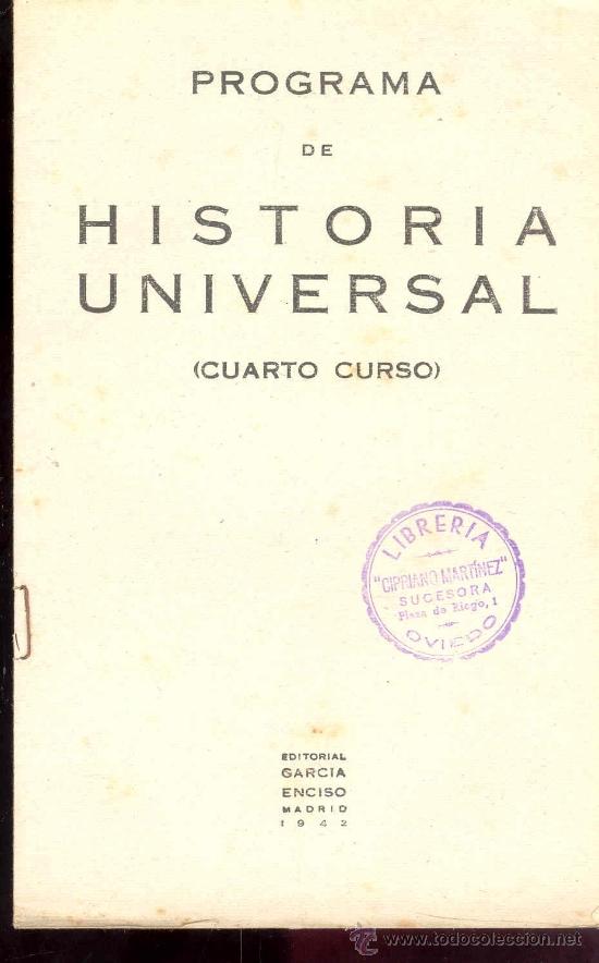 Libros de segunda mano: HISTORIA UNIVERSAL - CUARTO CURSO -C. PEREZ BUSTAMENTE - EDITORIAL YAG&Uuml;ES 1941(incluye programa) - Foto 2