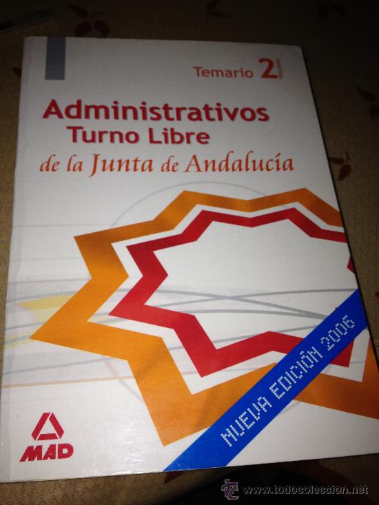 Libros de segunda mano: Temario administrativos de la Junta de Andaluc&iacute;a. - Foto 1