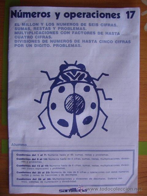 Libros de segunda mano: N&uacute;meros y operaciones 17. Santillana 1980 - Foto 1