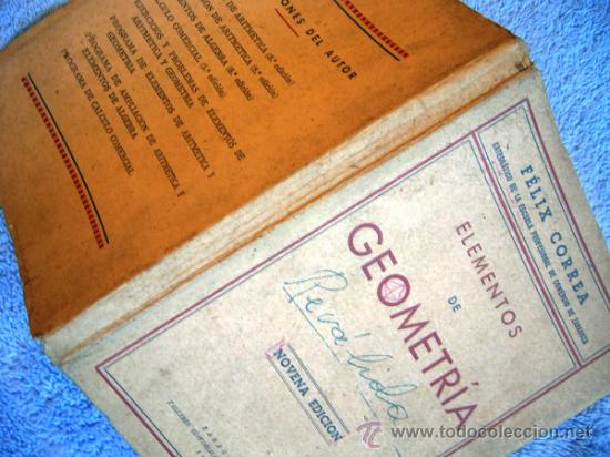 Libros de segunda mano: ELEMENTOS DE GEOMETRIA. FELIX CORREA, ZARAGOZA, 1947. - Foto 4