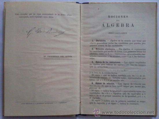 Libros de segunda mano: NOCIONES DE ALGEBRA, POR G.M.BRU&Ntilde;O - Foto 2