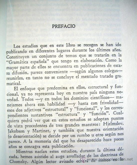 Libros de segunda mano: ESTUDIOS DE GRAMATICA FUNCIONAL DEL ESPA&Ntilde;OL. EMILIO ALARCOS LLORACH. 1973. - Foto 4