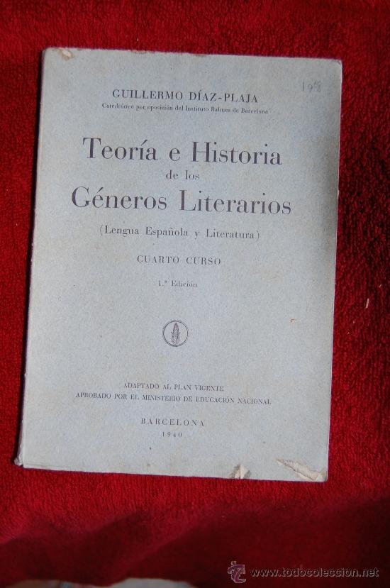 Libros de segunda mano: TEORIA E HISTORIA DE LOS GENEROS LITERARIOS - Foto 1