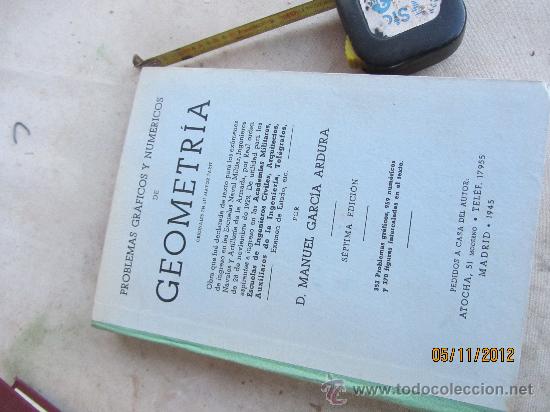 Libros de segunda mano: geometria, manuel garcia ardua, 1945 - Foto 1