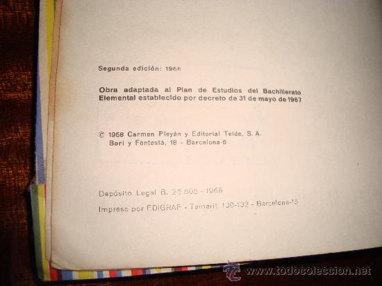 Libros de segunda mano: LENGUA ESPA&Ntilde;OLA 1&ordm; EDICIONES TEIDE 1968 CARMEN PLEY&Aacute;N - Foto 3