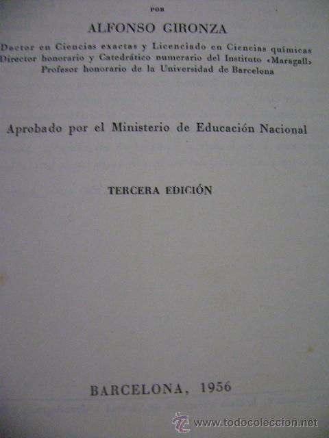 Libros de segunda mano: Libro matem&aacute;ticas, Alfonso Gironza, 2&ordm;, 1956. Con programa - Foto 2
