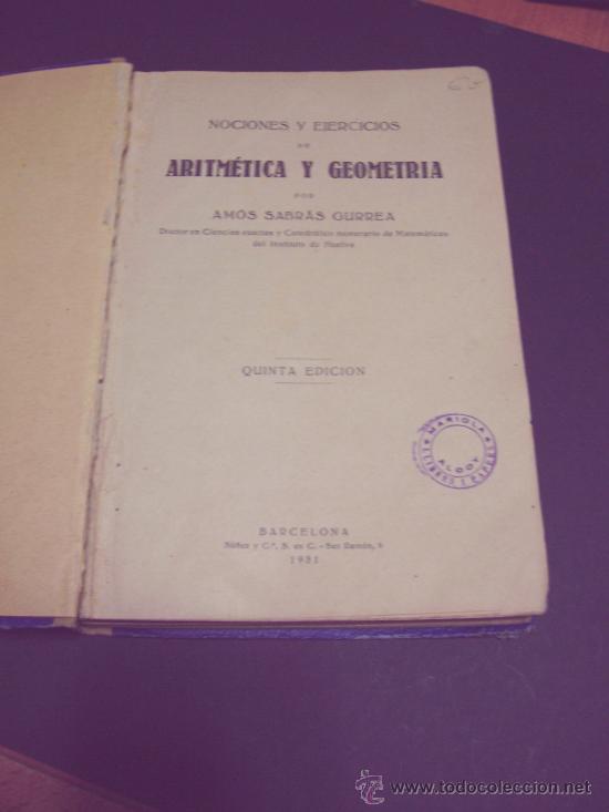 Libros de segunda mano: ARITMETICA - SALINAS Y BENITEZ - ED. HERNANDO / MADRID 1943 - Foto 2