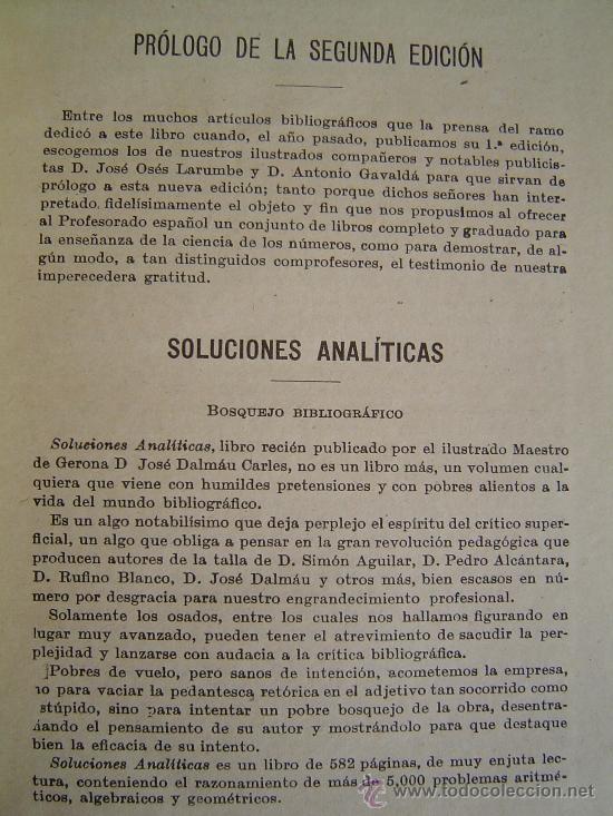 Libros de segunda mano: Antiguo libro de escuela Soluciones Analiticas.Libro del Maestro. - Foto 3