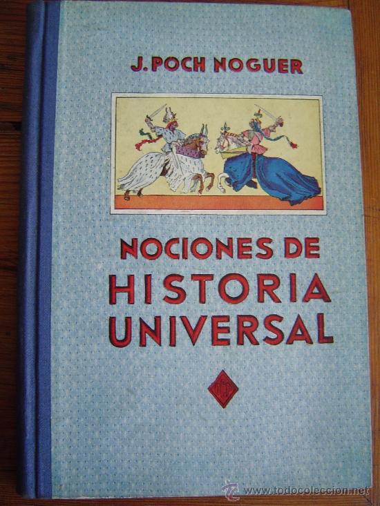 Second hand books: Antiguo libro de escuela Nociones de Historia Universal.