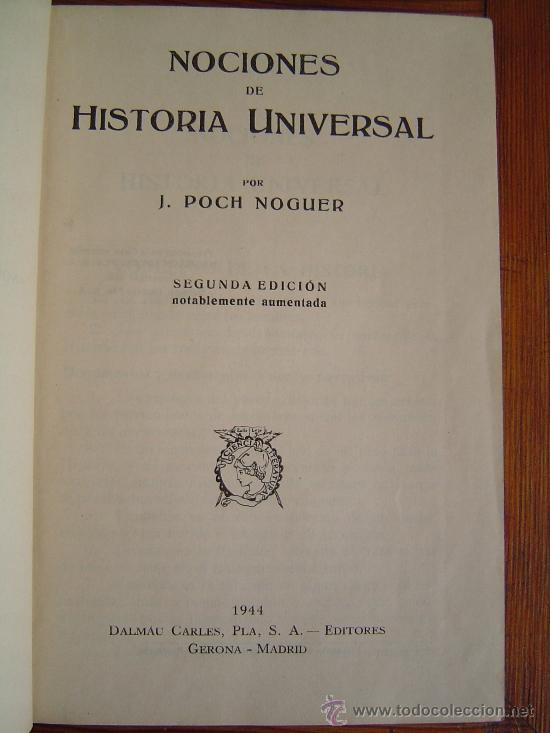Libros de segunda mano: Antiguo libro de escuela Nociones de Historia Universal. - Foto 2