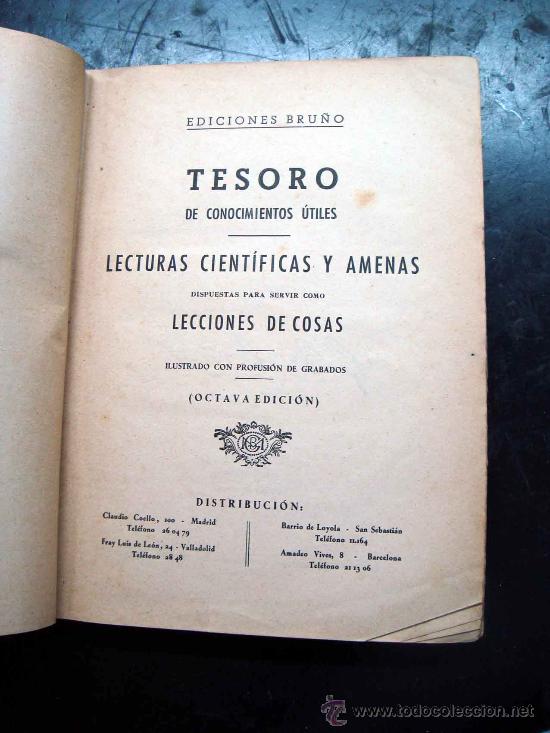 Libros de segunda mano: Libro - tesoro de conocimientos utiles - edi. Bru&ntilde;o - 1950 - Foto 3