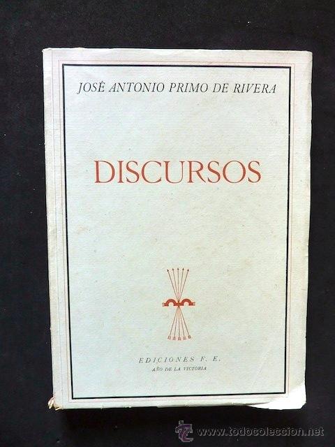 Libros de segunda mano: Discursos. Ediciones F.E. Primo de Rivera. 1939. - Tomo primero - Foto 1