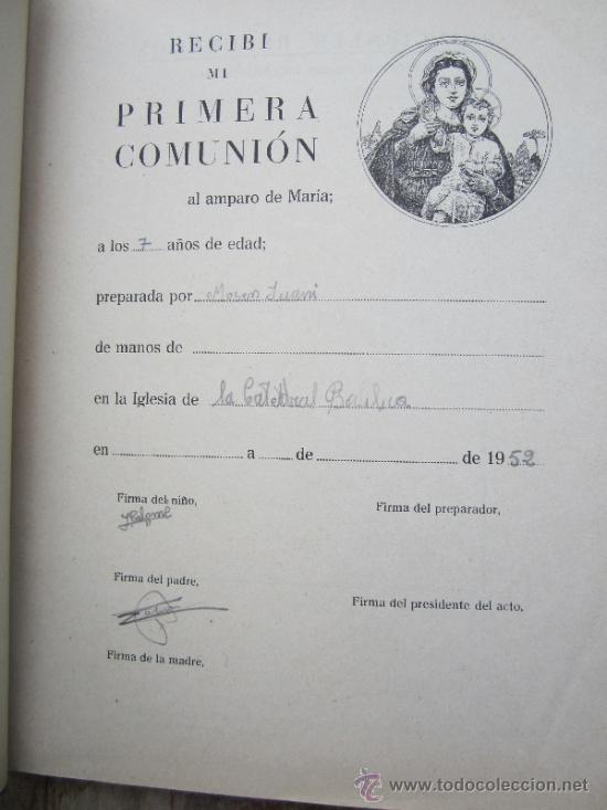 Libros de segunda mano: mi primera comunion - libro escolar de catequesis 1952 , numerado - francisco armentia - Foto 2