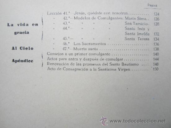 Libros de segunda mano: mi primera comunion - libro escolar de catequesis 1952 , numerado - francisco armentia - Foto 17