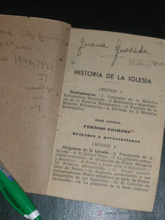 Libros de segunda mano: PROGRAMA DE LA ASIGNATURA HISTORIA DE LA IGLESIA. 1946. - Foto 1