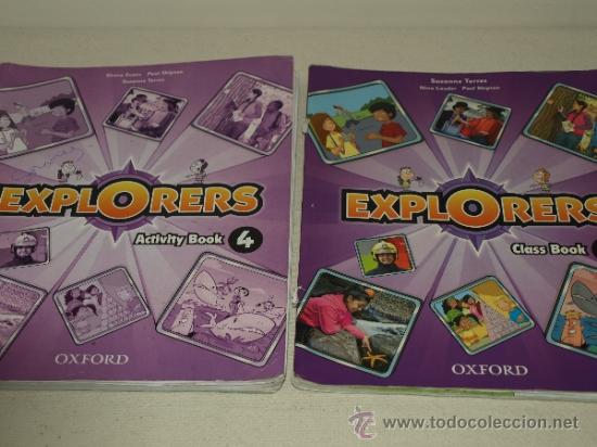 Libros de segunda mano: LIBROS DE INGLES. OXFORD. EXPLORERS 4. CLASS BOOK, ACTIVITY BOOK. USADOS Y COMPLETADOS. - Foto 1