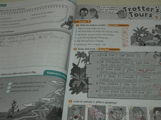 Libros de segunda mano: LIBROS DE INGLES. OXFORD. EXPLORERS 5. CLASS BOOK, ACTIVITY BOOK. USADOS Y COMPLETADOS. - Foto 3