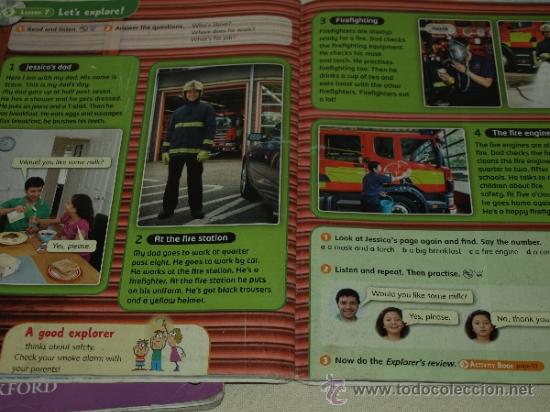 Libros de segunda mano: LIBROS DE INGLES. OXFORD. EXPLORERS 4. CLASS BOOK, ACTIVITY BOOK. USADOS Y COMPLETADOS. - Foto 5