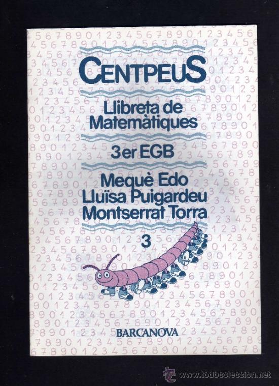 Libros de segunda mano: LLIBRETA DE MATEMATIQUES - CENTPEUS - N&ordm; 3 - 3&ordm;. EGB -1992 - BARCANOVA. - Foto 1