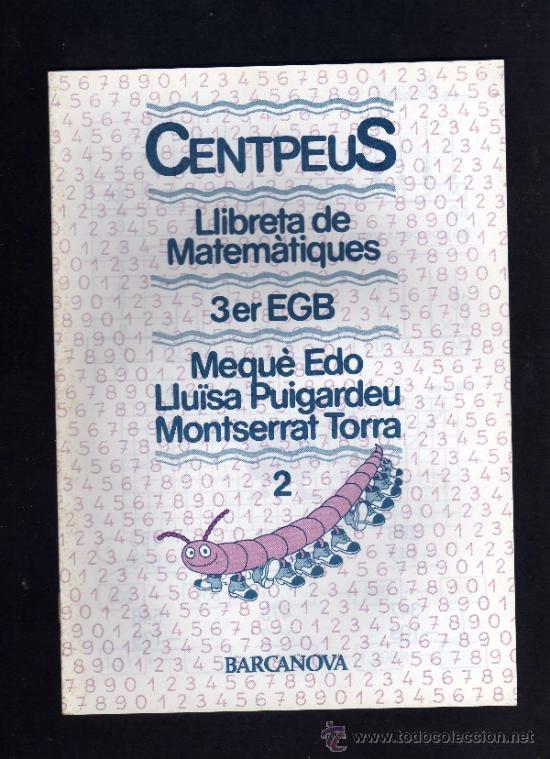 Libros de segunda mano: LLIBRETA DE MATEMATIQUES - CENTPEUS - N&ordm; 2 - 3&ordm;. EGB -1992 - BARCANOVA. - Foto 1