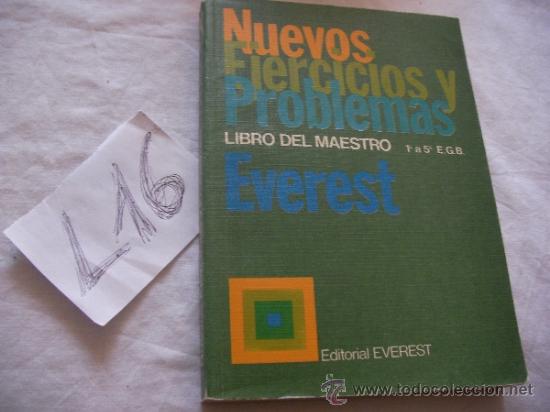 Libros de segunda mano: LIBRO NUEVOS EJERCICIOS Y PROBLEMAS - LIBRO DEL MAESTRO - DE 1&ordm; A 5&ordm; EGB - EVEREST - Foto 1