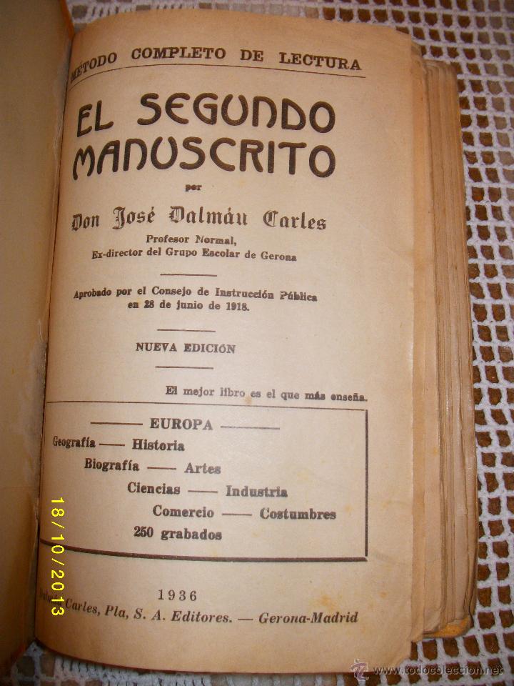 Libros de segunda mano: EL SEGUNDO MANUSCRITO - Foto 3