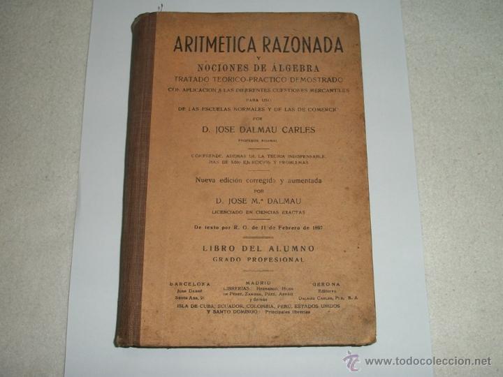 Libros de segunda mano: ARITMETICA RAZONADA - Foto 1