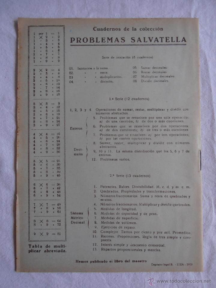 Libros de segunda mano: CUADERNILLO PROBLEMAS SALVATELLA N&ordm; 2 RESTAR - Foto 2