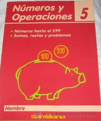 Libros de segunda mano: CUADERNO N&Uacute;MEROS Y OPERACIONES 5, DE SANTILLANA, DE 1991 - Foto 1
