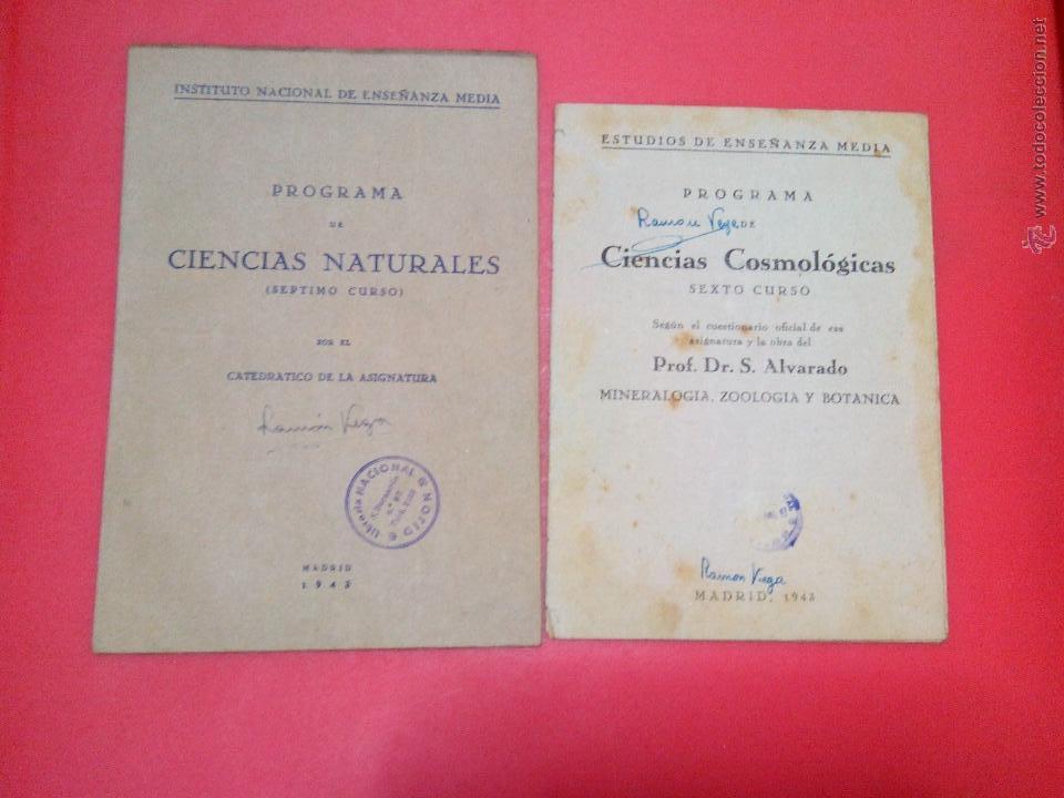 Second hand books: ESTUDIO DE ENSE&Ntilde;ANZA MEDIA CIENCIAS COSMOL&Oacute;GICAS 6&ordm; Y PROGRAMA DE CIENCIAS NATURALES 7&ordm;