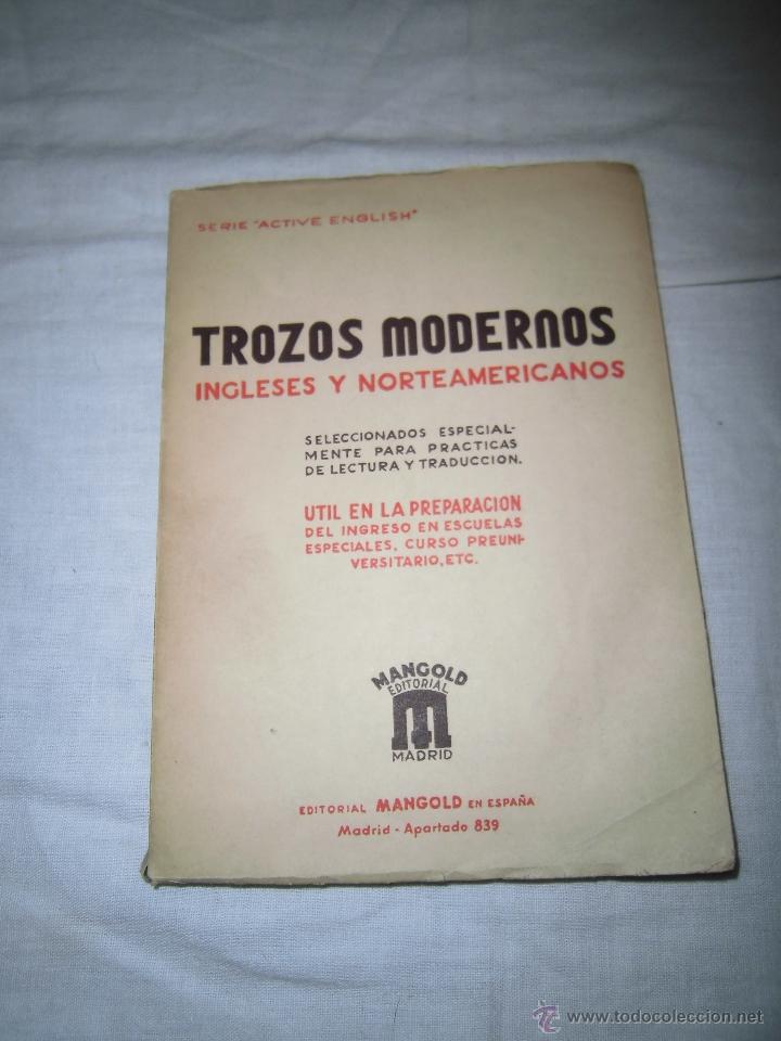 Second hand books: TROZOS MODERNOS INGLESES Y NORTEAMERICANOS.SELECCIONADOS ESPECIALMENTE PARA PRACTICAS
