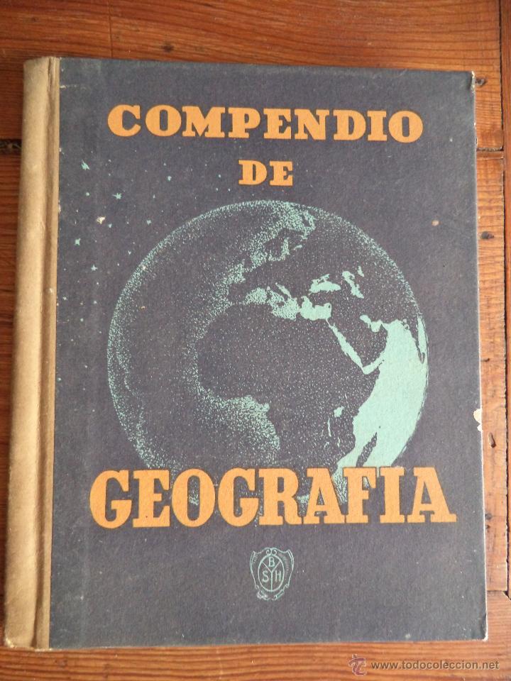 Libros de segunda mano: Libro de texto Compendio de Geografia - Foto 1