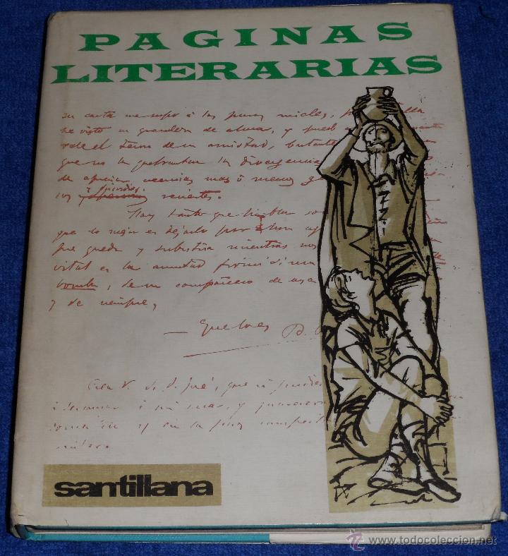Libros de segunda mano: P&aacute;ginas Literarias - Santillana (1965) - Foto 1