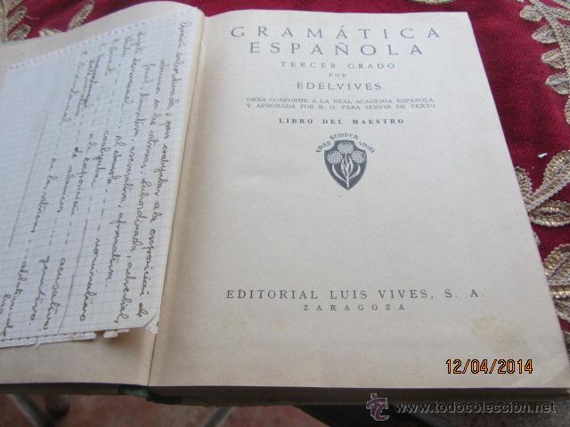 Libros de segunda mano: Gram&aacute;tica 3 Grado. edelvives, 1947 - Foto 2