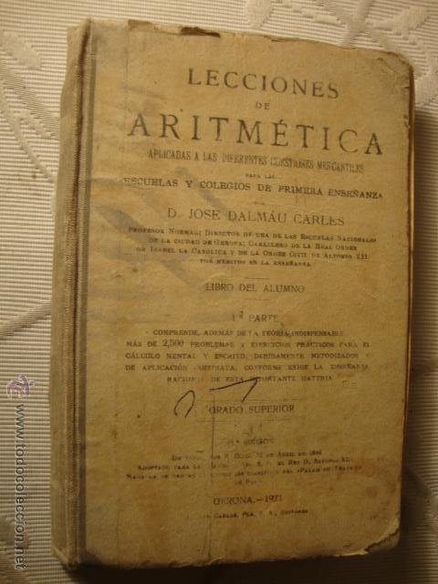 Libros de segunda mano: ANTIGUO LIBRO DE ESCUELA ARITMETICA JOSE DALMAU - Foto 1