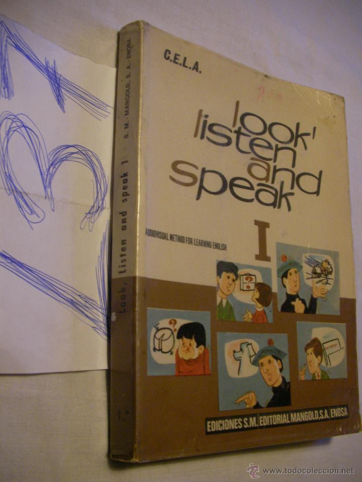 Libros de segunda mano: ANTIGUO LIBRO DE TEXTO DE INGLES - MIRE, ESCUCHE Y HABLE - ENVIO GRATIS A ESPA&Ntilde;A - Foto 1