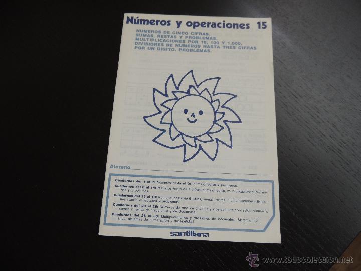 Libros de segunda mano: NUMEROS Y OPERACIONES DE SANTILLANA N&ordm; 15 - Foto 1