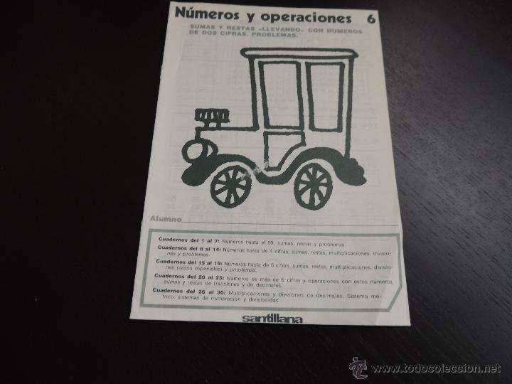 Libros de segunda mano: NUMEROS Y OPERACIONES DE SANTILLANA N&ordm; 6 - Foto 1