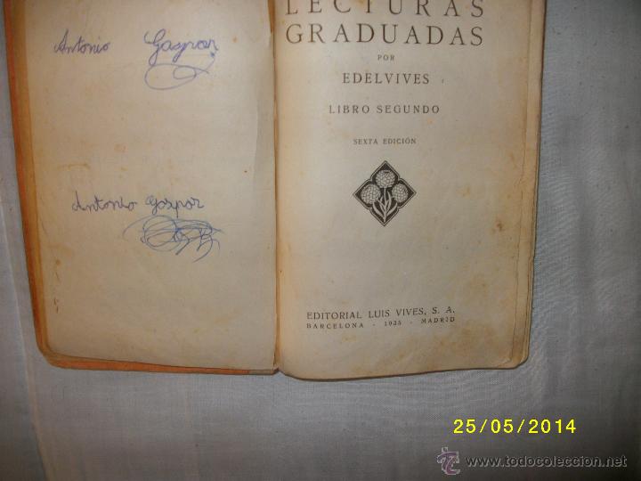 Libros de segunda mano: LECTURAS GRADUADAS LIBRO SEGUNDO. SEXTA EDICION. - Foto 3