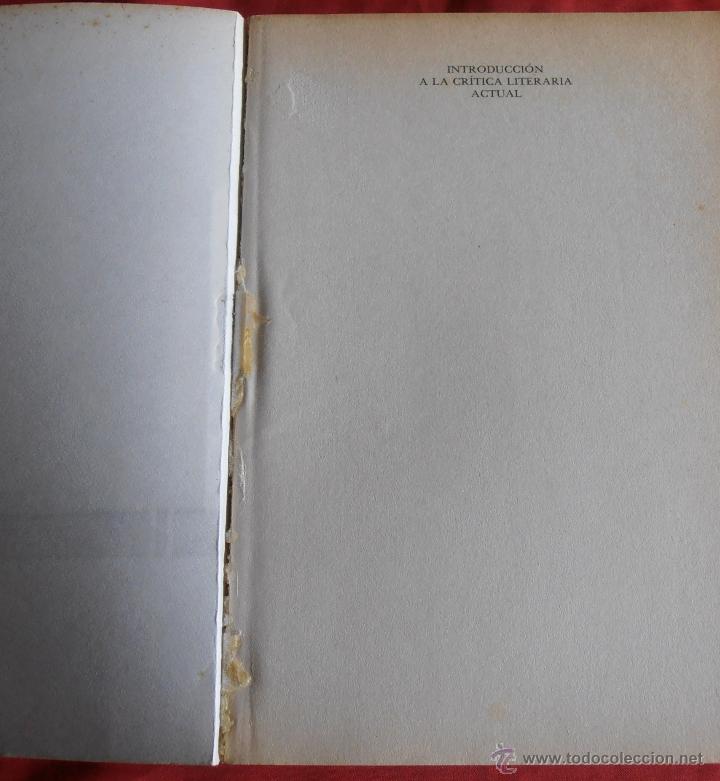 Libros de segunda mano: INTRODUCCION A LA CRITICA LITERARIA ACTUAL - Foto 2