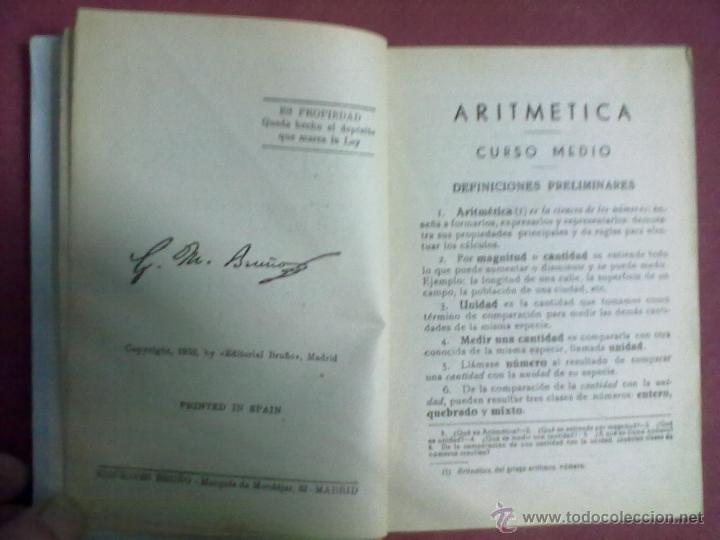 Libros de segunda mano: TRATADO DE ARTMETICA SEGUNDO GRADO EDICIONES BRU&Ntilde;O 1952 - Foto 2