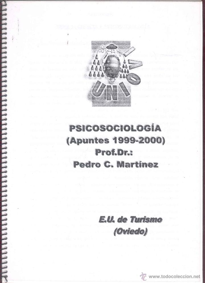 Libri di seconda mano: PSICOLOGIA (APUNTES 1999-2000) PROFESOR PEDRO C. MARTINEZ - E.U. TURISMO OVIEDO