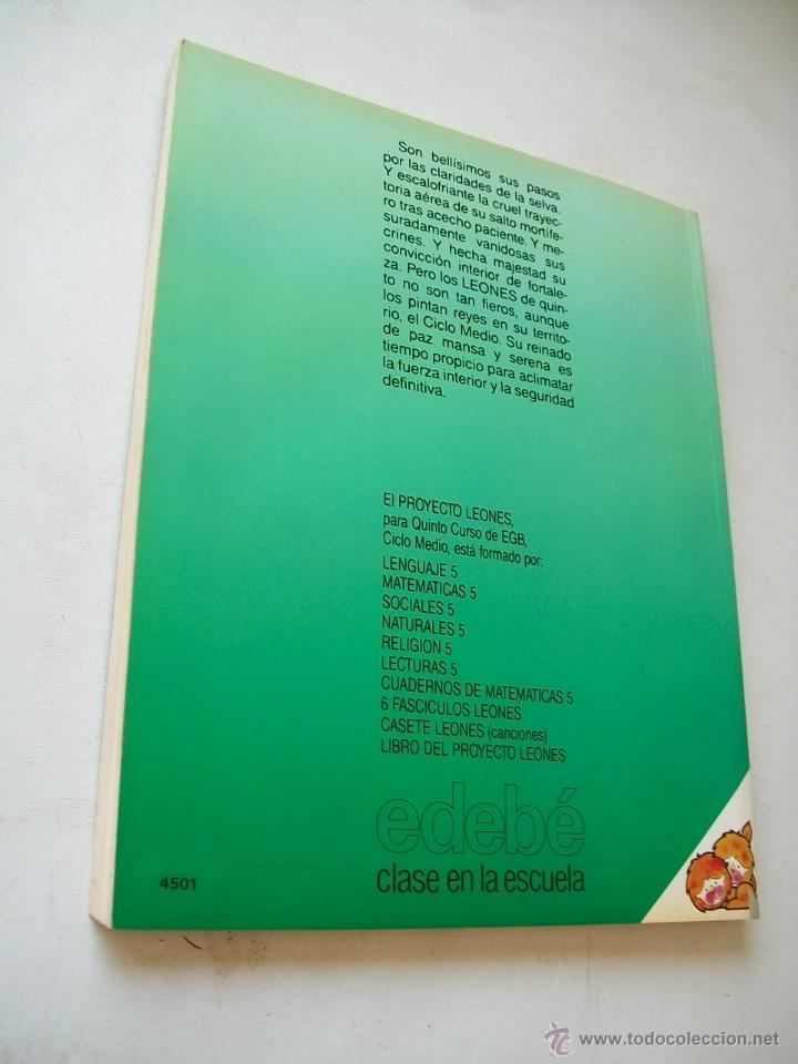 Libros de segunda mano: EDEB&Eacute;, 5&ordm;. EGB-CM- LENGUAJE.- 1987 - Foto 3
