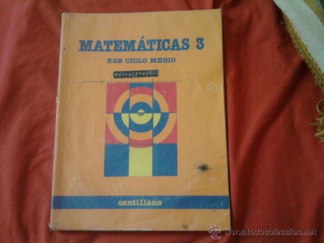 Libros de segunda mano: LIBRO MATEMATICAS 3&ordm; EGB EDITORIAL SANTILLANA - Foto 1