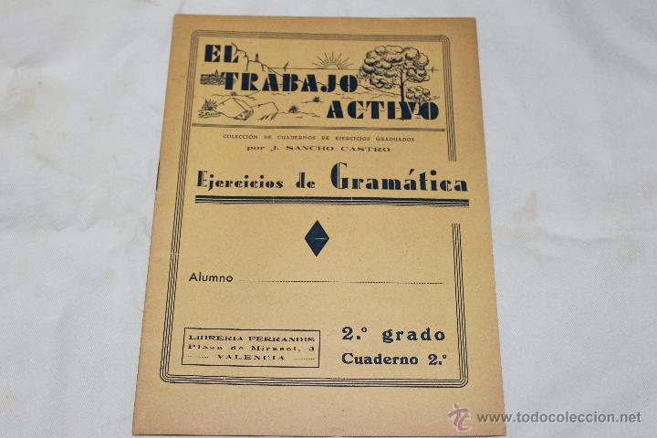 Libros de segunda mano: EL TRABAJO ACTIVO, EJERCICIOS DE GRAMATICA 2&ordm; GRADO - Foto 1