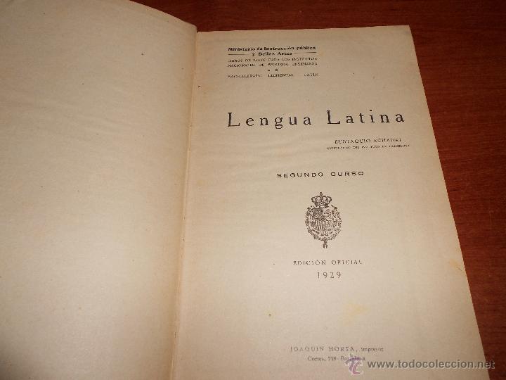 Libros de segunda mano: LIBRO DE TEXTO DE LAT&Iacute;N, EUSTAQUIO ECHAURI, SEGUNDO CURSO EDICI&Oacute;N OFICIAL 1929 - Foto 3