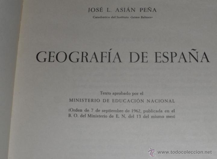 Libros de segunda mano: Geograf&iacute;a de Espa&ntilde;a - Bosch (1962) - Foto 3